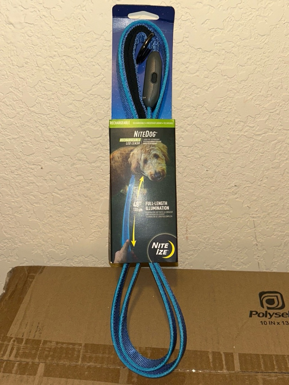 Blue Rechargeable LED Dog Leash